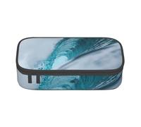 JUEXDEME Pouch for School Office Supplies Ocean Green Surf Big Capacity Pen Case Large Capacity Pencil Bag for Students Stationery Pouch Pencil Box Desk Organizer with Smooth Zipper Portable Pencil