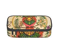 JUEXDEME Pouch for School Office Supplies Owl Beliefs Big Capacity Pen Case Large Capacity Pencil Bag for Students Stationery Pouch Pencil Box Desk Organizer with Smooth Zipper Portable Pencil