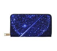 JUEXDEME Shooting Star Heart Long Faux Leather Clutch Chic Stylish Women's Wallets for Modern Women Large Capacity Card Holder and Organizer Pockets Durable Purse Handbag for Everyday Travel