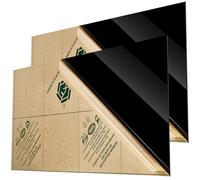 Juexica 2 Pcs Black Acrylic Sheet Thick Cast Acrylic Sheet Plastic Board with Protective Paper for Craft Signs DIY Projects Stand Wedding Invitation Switch Panel (24'' X 36'',1/8'' Thickness)