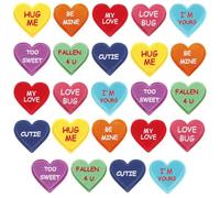 Juexica 24 Pcs Heart Shaped Iron on Patches Love Applique Embroidered Appliques for Clothes Cute Heart Transfer Sew on Fabric Patch for Clothes Jacket Backpack Repairing Decoration (Fluorescent Color)