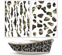 Juexica Camo Reusable Camo Stencil Kit, 2 Pcs, PET Material, for Painting Boat, Wood, Canvas, Paper, Fabric, Floor Crafts