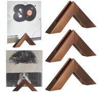 Juexica Vinyl Record Wall Mount Display Holder Wooden Triangle Shelf Vintage Pine Wood Album Shelf for Album Collection