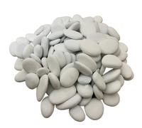 juexiyarticle Flat Pebbles for Painting, 1-3cm Tiny Decorative Stones, Painted White Rocks for DIY Crafts Projects, Stone Arts Decoration,1lb