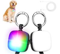 JUFDS Rechargeable Dog Lights 2Pack LED Dog Collar Lights Clip on with 4 Lighting Modes Dog Safety Red Lights Harness Leashes Light for Dog Night Walking Running Camping, No Gemstone