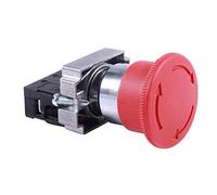 Jufjsfy 22mm NC Red Mushroom Emergency Stop Button Switch 600V 10A ZB2-BE102C