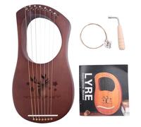 Jufjsfy 7-String Lyre Mahogany Solid Wooden Metal Strings Stringed Instruments