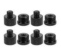 Jufjsfy 8 Piece Thread Adapter Thread 5/8 Female 3/8 and 3/8 Female 5/8 for MICR Bracket Mount