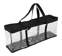 Jufjsfy Clear Holds DVD CD Storage Holder Easy Zip Closure Carry Bag Organizer