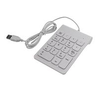 Jufjsfy Mini USB Wired Numeric Keypad Numpad 18 Digital Keyboard for Accounting Teller Laptop Android Tablets PC (White)