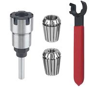 Jufjsfy Rod Router Drill Collet Chuck Adapter, Convert 1/2.1/4 Inch Shank Drill with ER20 Spring Clamp