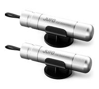 JUFO 2 packs Car Escape Tool with Seat Belt Cutter Emergency Car Window Breaker Escape Safety Hammer (Silver+Silver)