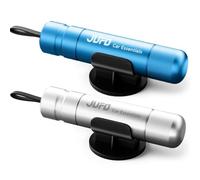 JUFO 2 packs Car Escape Tool with Seat Belt Cutter Emergency Car Window Breaker Escape Safety Hammer (Silver+Blue)
