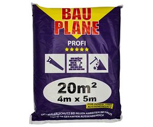 JUFOL 10261 Professional Construction Tarpaulin 4 x 5 m, Indoor and Outdoor Use, 20 m²