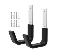 Juformin Heavy Duty Utility Hooks for Garage Storage Utility Hooks Wall Mount,Garage Hooks Heavy Duty,Garage Wall Hooks,Hose Holder,Bike Hooks,Ladder Hooks,Leaf Blower Hanger (2 Small)