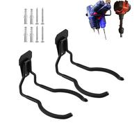 Juformin Power Tool Hanger, Weedeater Hanger, Garage Wall Hooks, Weedeater Rack, String Trimmer Hanger, Utility Hooks for Garage Tool Organizers and Storage (2 Pack)