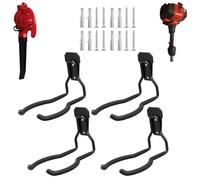 JuforminWeedeater Hanger, String Trimmer Hanger, Weed Eater Rack, Garage Wall Hooks, Power Tool Holder for Garage Wall, Utility Hooks for Garage Tool Organizers and Storage 4Pcs