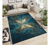 JUFUMUP Abstract Butterfly Wings Texture Area Rug, Psychedelic Wavy Texture Indoor Non-Slip Kids Rug, Machine Washable Breathable Carpet for Room Sofa Living Room Mat Bedroom 60 by 90 cm