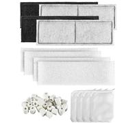 JUFWKO Aquarium Filter Media Compatible with Fluval U3 Underwater Filter, Include 4 Sponge Pads, 4 Polycarbonate Filters, 1 Package Ceramic Rings and 4 Zippered Mesh Bags