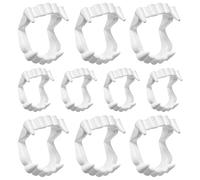 JUFYVO 10pcs Halloween Plastic Vampire Teeth Werewolf Zombie Fangs White Vampire Fangs Halloween Party Fancy Dress Cosplay Props for Kids Adult