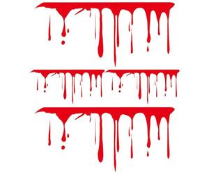 JUFYVO 4pcs Red Blood Stickers Blood Dripping Car Stickers Halloween Bleeding Decals Rear Lights Spooky Decor Scary Wall Decorations for Car