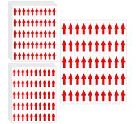 JUFYVO 600Pcs Arrow Stickers PVC Marking Sign Tape Label Self-Adhesive Sticky Red Labels Indicator Industrial Work Stickers for Office Home