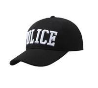 JUFYVO Police Cap Adjustable Police Baseball Hat Black Cap Role Play Cosplay Party Hats Halloween Fancy Dress Costume Accessory for Unisex Adult
