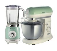 Jug Blender and Stand Mixer Set, Vintage Design, Green, Ariete