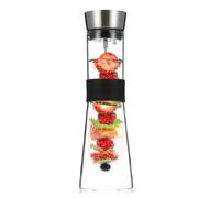 Jug Glass Lid Drinkware Water Carafe Bottle Pitcher Fruit Skewer BPA Free 1 L