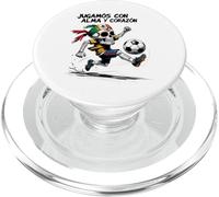 Jugamos con Alma y Corazón - Día de los Muertos Soccer Skull PopSockets PopGrip for MagSafe