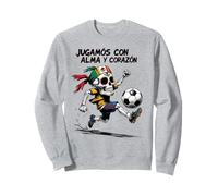 Jugamos con Alma y Corazón - Día de los Muertos Soccer Skull Sweatshirt