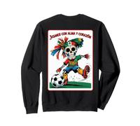 Jugamos con Alma y Corazón - Día de los Muertos Soccer Skull Sweatshirt