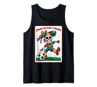 Jugamos con Alma y Corazón - Día de los Muertos Soccer Skull Tank Top