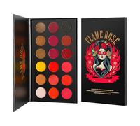 Jugaoge 18 Color Pigment Eyeshadow Palette Matte Shimmer Metallic Blendable Smooth Waterproof Eye Makeup Kit Flame Rose One Size
