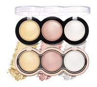 Jugaoge 1Pc Shimmer Blush Palette High Intensity Pearly Glow Long Wearing Blendable Lightweight Cheek Color Compact for Radiant Skin Type 1 One Size