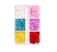 Jugaoge 3D Floral Nail Stickers Self Adhesive Nail Decals Small Flower Nail Art Colorful Summer Nail Designs Cute Nail Decorations for Manicure DIY Nail Accessories Type C One Size
