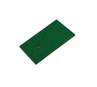 Jugaoge 3D Shockproof Mini Golf Mat - Nylon Grass Strike Pad for Indoor/Outdoor Practice - Compact Training Aid for Swing Improvement Green 18.5 * 35cm