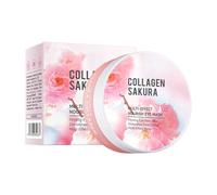 Jugaoge 60Pcs Cherry Blossom Eye Gel Mask Set Soothing Collagen Enriched Long Lasting Moisture Refreshing Under Eye Care for Women Men Pink One Size
