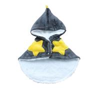 Jugaoge Adjustable Warm Pet Cloak For Cats And Dogs Fleece Lined Cosplay Cape For Winter Comfortable Night Cloak Gray S