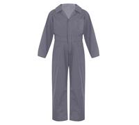 Jugaoge Boys Girls Jumpsuit Overall Mechanic Costume Long Sleeve Overalls Boiler Suit Cargo Coveralls Grey 11-12 Years