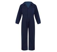 Jugaoge Boys Girls Jumpsuit Overall Mechanic Costume Long Sleeve Overalls Boiler Suit Cargo Coveralls Dark Blue 9-10 Years