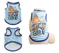 Jugaoge Breathable Pet Clothes For Summer Lightweight Dog Shirt With Fun Print Cool Vest Tee For Chihuahua Yorkie Light Blue XS