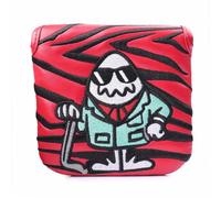 Jugaoge Embroidery-Decorated Square Putter Cover - PU Material Golf Club Protector, Lightweight Sleeve to Prevent Scratches and Dents During Storage Red One Size