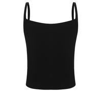 Jugaoge Kids Girls Solid Camisole Vest Undershirts Seamless Sports Yoga Training Vest Underwear Black 10-14 Years