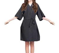 Jugaoge Kimono Style Hairdressing Smock Waterproof Styling Cape for Professional Salon and Home Haircuts Black One Size