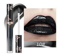 Jugaoge Metallic Lip Gloss for Women Girls Shimmer Sparkly Lipstick Long Lasting Waterproof Glossy Shine Makeup Beauty Essential Type 10 One Size