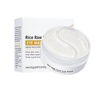 Jugaoge Rice Puree Eye Mask 60Pcs Deep Hydration Long Lasting Moisturizing Smooth Texture Facial Care for Women Girls 80g Skincare White One Size