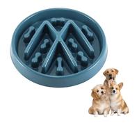 Jugaoge Slow Feeder Dog Dish With Deep Maze Stops Dog Eating Too Fast Plastic Bowl For Medium Dogs Blue One Size