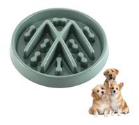Jugaoge Slow Feeder Dog Dish With Deep Maze Stops Dog Eating Too Fast Plastic Bowl For Medium Dogs Green One Size