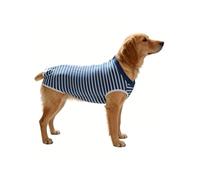 Jugaoge Stretchy Dog Surgery Recovery Suit For Male Neuter Comfortable Post-op Wear With Adjustable Collar Striped L